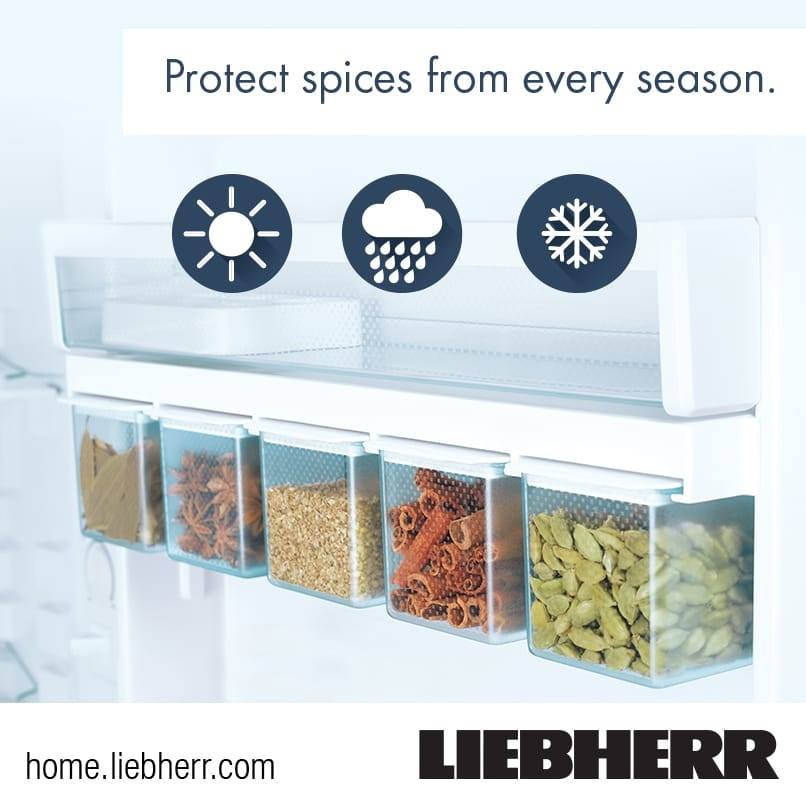 LiebherrHomeIN's tweet photo. Having trouble storing spices due to the changing weather/season? Explore our range of refrigerators designed with #SpiceBoxes for #India . To know more visit https://t.co/zHIzwCqFia or call us at 1800 2333 444. #Liebherr #LiebherrAppliancesIndia #Features #GermanEngineering https://t.co/8n9ytplrqT
