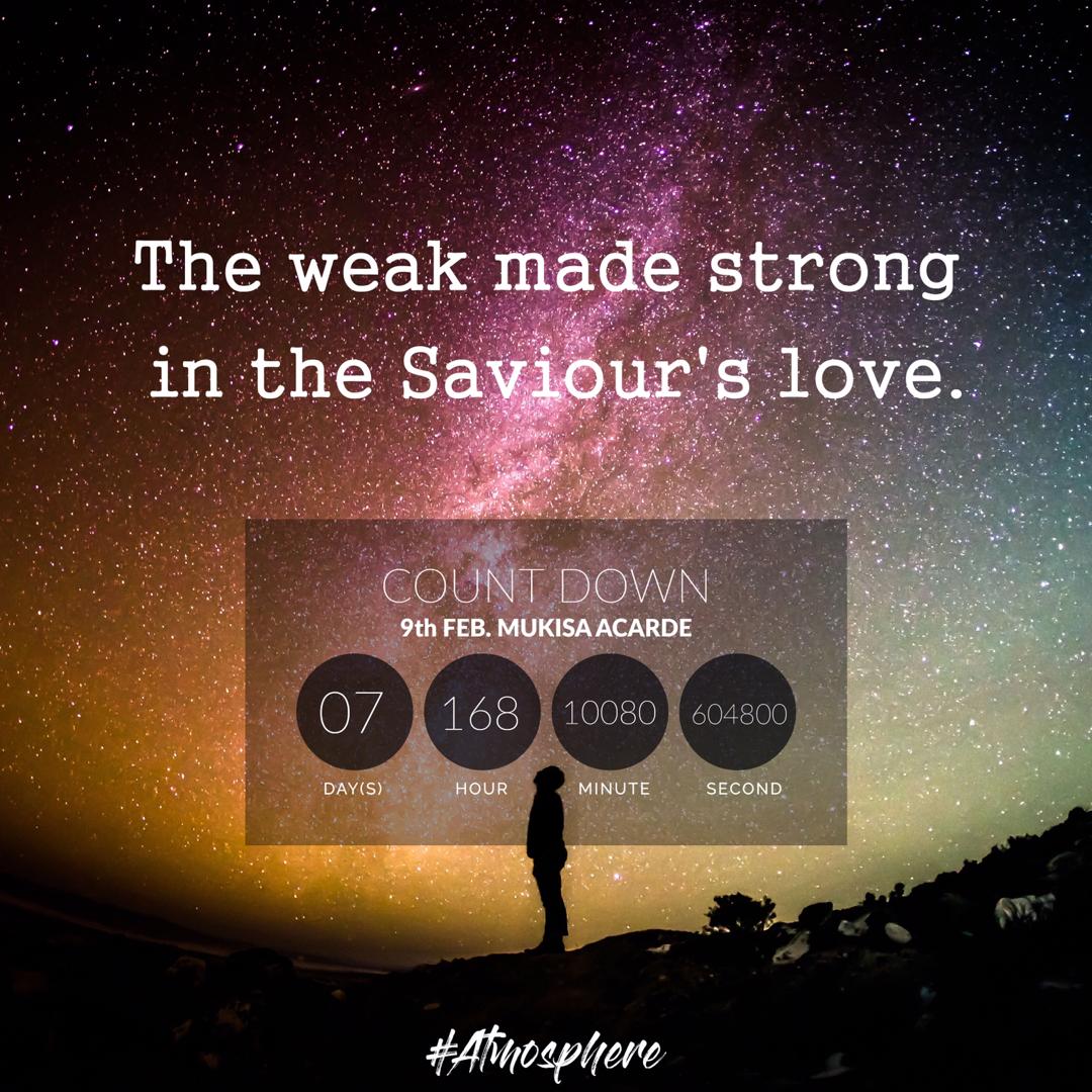FaisalNsambu's tweet photo. Countdown to Elevation #Atmosphere18
9th Feb is the Slated Date, Mukisa Arcade, William Street is the Venue, 7Pm to 9Pm (EAT) is the Time, "Go" is the Theme... 
Come for a Night out with the Spirit of God Y'all🔥🔥🔥💯 https://t.co/jx0xbGaCQM