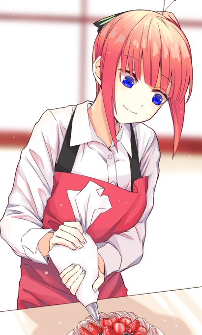う。さんがTwitterに投稿した中野二乃(五等分の花嫁)のイラスト。