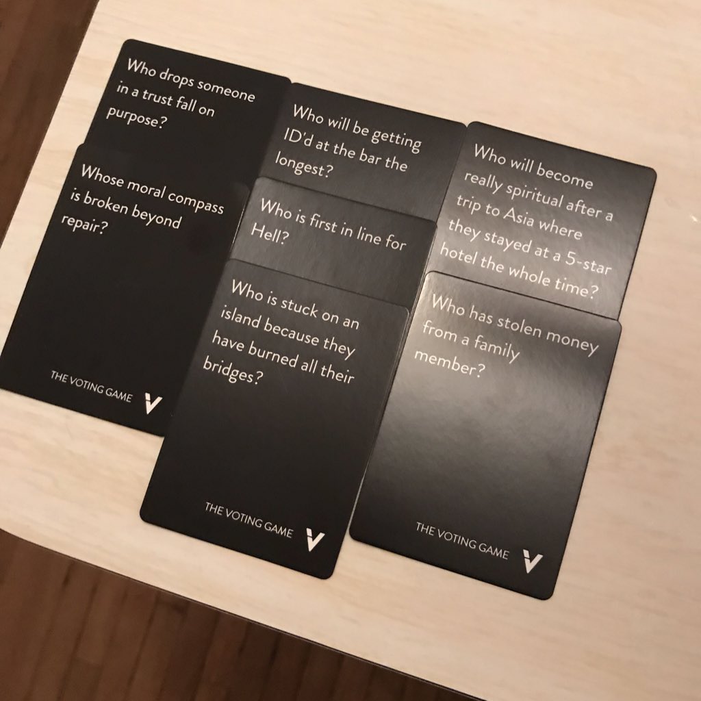 feliperfection's tweet photo. Apparently I’m the answer to all these questions. 😂 #TheVotingGame https://t.co/9Qj1bptO57