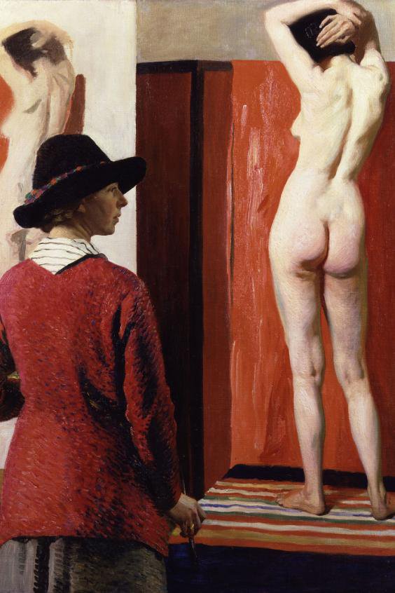 womensart1's tweet photo. Laura Knight's 1913 self-portrait with nude received condemnation from critics by challenging accepted conventions for women artists by her inclusion of a naked female model #womensart
#SelfPortraitSatuturday https://t.co/AUFShqQ9BA