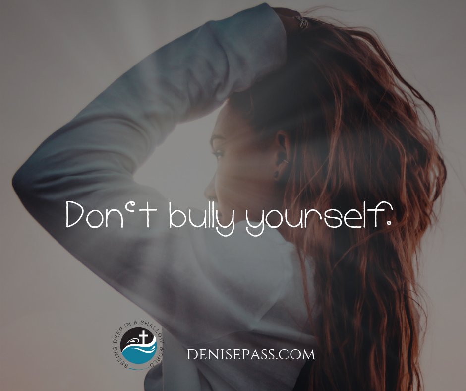 TheDenisePass's tweet photo. Don't bully yourself. You never could be enough. Seek to please God, not self or man. #YouDontHaveToTrySoHard #KathiLipp #CheriGregory
https://t.co/yPLb3HrYFx https://t.co/ETEeoZxpqO