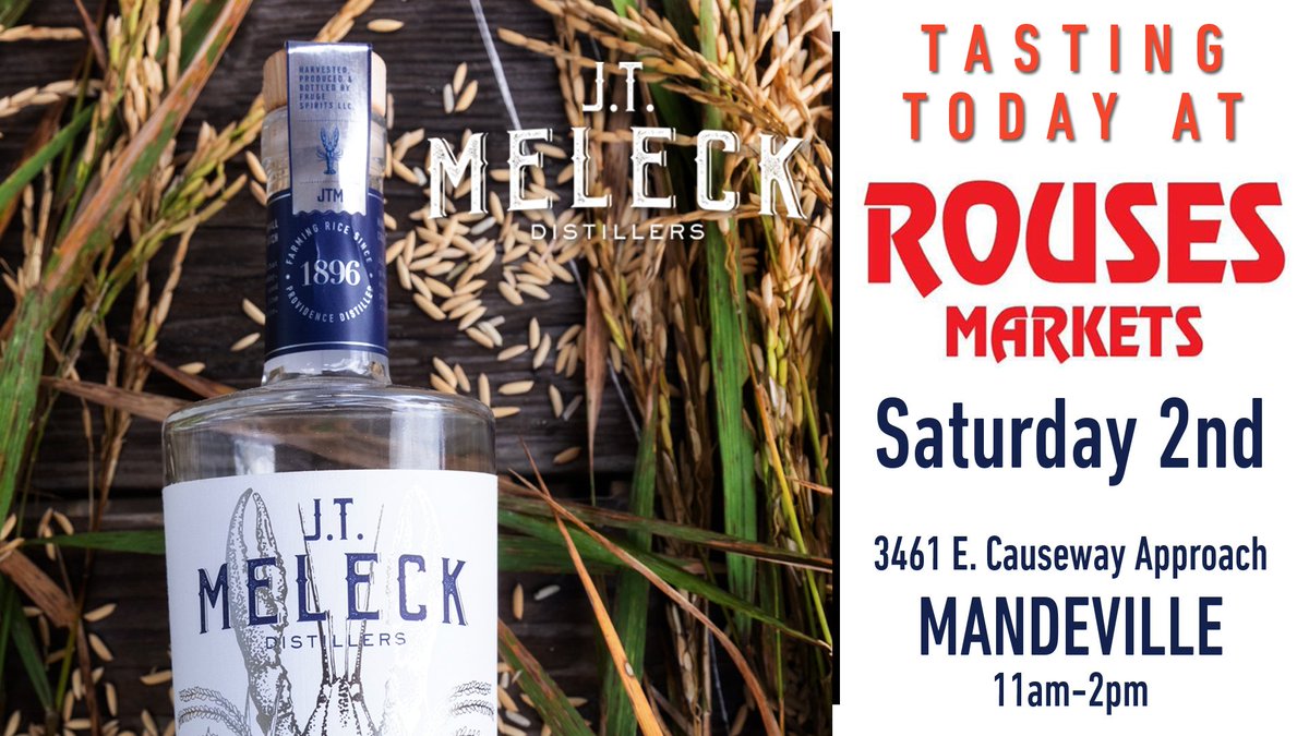 JtMeleck's tweet photo. Mandeville get ready to try @JTMeleck #vodka. Join us Saturday to #sipdat https://t.co/xqWDkurkRQ