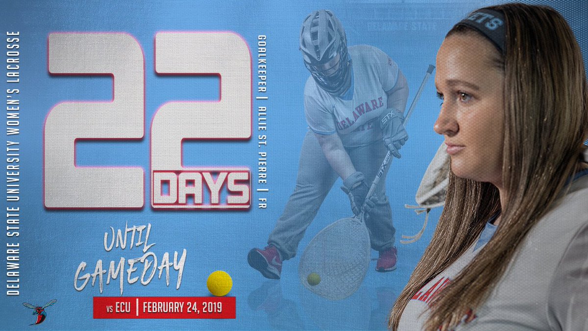DSUlax's tweet photo. And we’re getting closer!! 22 days left #womenslacrosse #delawarestateuniversity #hbcu #goalie #divisionone https://t.co/RlLydYZzHY