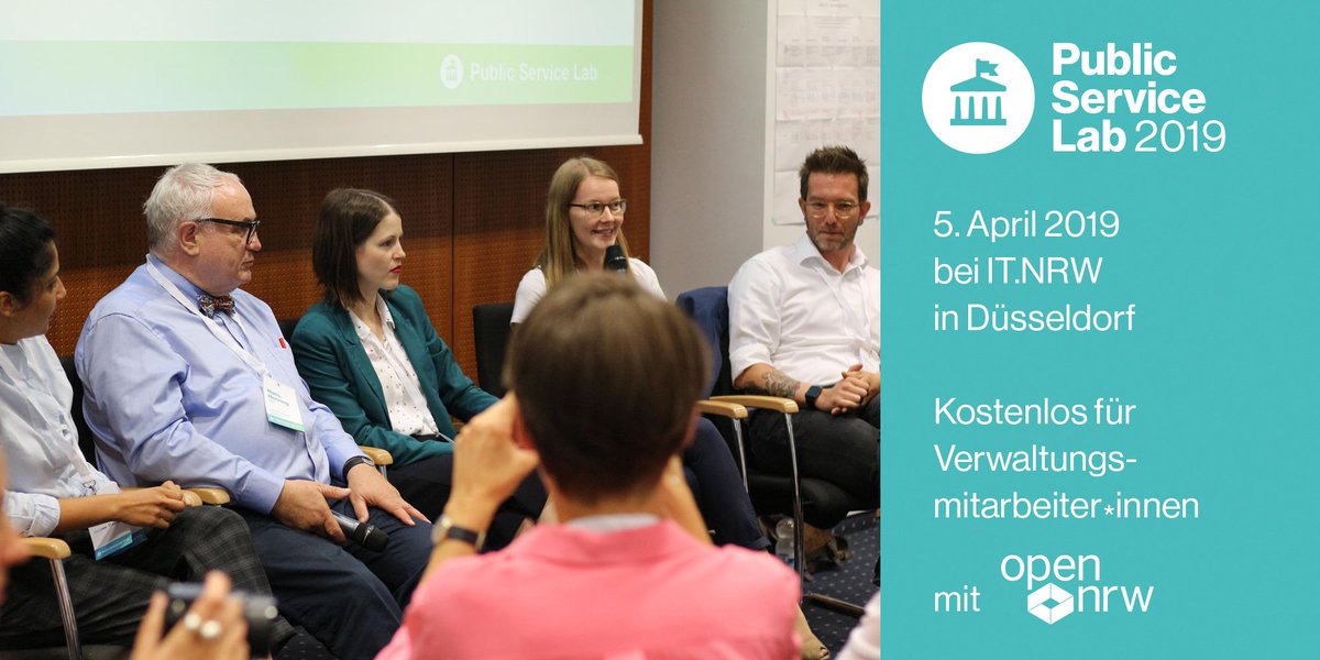 Join us and <a href="/OpenNRW/">Geschäftsstelle Open.NRW</a> on 5 April in Düsseldorf for Public Service Lab 2019. Listen to 🇩🇪case studies, engage in hands-on workshops and meet like-minded Staatsdiener.

Free tickets for public servants are available now: publicservicelab.de/2019/

🏛📍🎟#PSL19