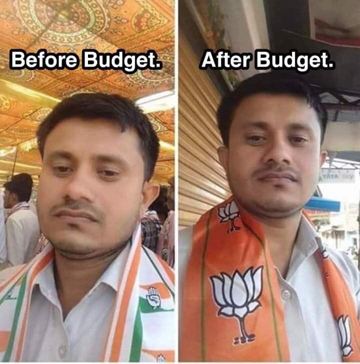 Abhiemanyu's tweet image. Before Budget.         After Budget.          #BudgetExplained