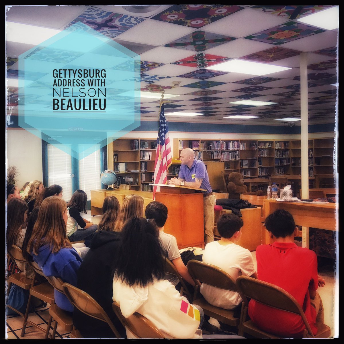 crawfordICnoble's tweet photo. So grateful to @Nelson4NHC for his willingness to dialogue about the Gettysburg Address, MLK Jr., & Malcolm X on #WorldReadAloudDay. Authentic passion is ALWAYS contagious! #dothedifficultthings #traskmiddle #NHCSCHAT https://t.co/7aMzhbRwy5