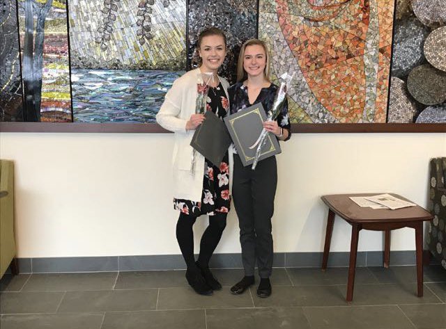 gymnasticsbears's tweet image. big congrats to team members megan and abby for being finalists for a nursing scholarship at viterbo!! #smartandstrong