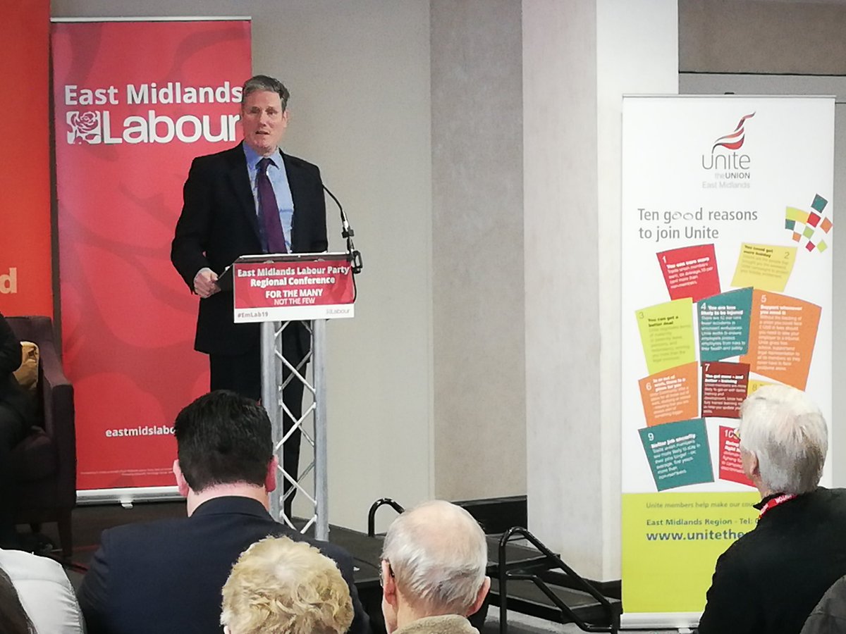 EastMidsLabour's tweet image. .@Keir_Starmer "We are an internationalist party - we have always believed that collaboration and cooperation are the way forward" #EMLAB19
