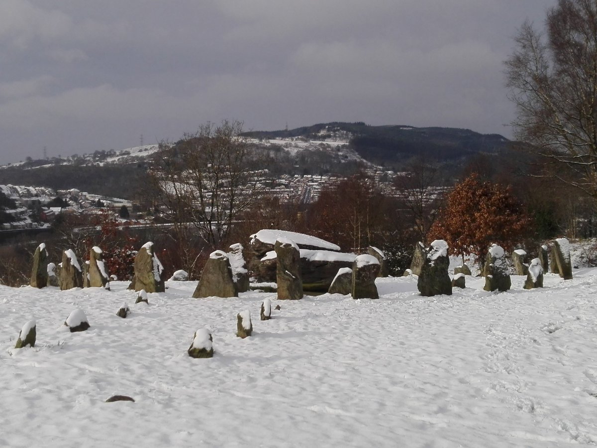 GaiaOakes's tweet photo. Went for a wintery walk yesterday and took a quick snap of the rockingstone looking lovely in the snow #pontypridd #rockingstone https://t.co/3r7wDJYi3z