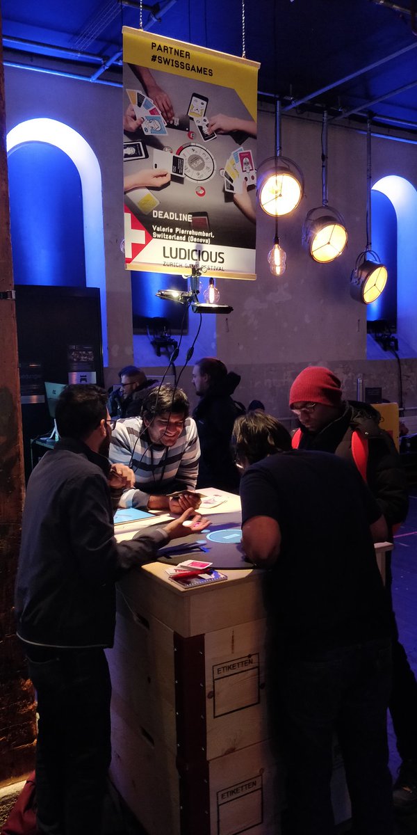 deadlinethegame's tweet photo. Many people tried Deadline at @LudiciousFest ! Thank you your valuable feedback! You are my best source of motivation! You still have until tonight to try the game! 
@HEADGENEVE @HeadMediaDesign #SwissGames #Deadline #games #indiegame #gamification #Ludicious19 https://t.co/ojlNFRR1Gk