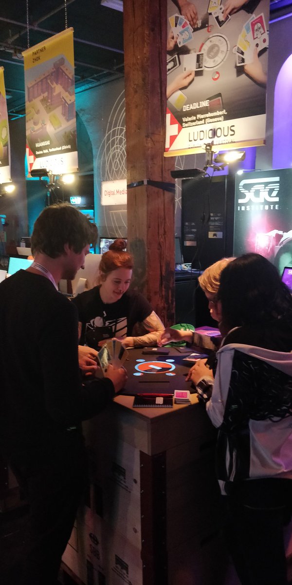 deadlinethegame's tweet photo. Many people tried Deadline at @LudiciousFest ! Thank you your valuable feedback! You are my best source of motivation! You still have until tonight to try the game! 
@HEADGENEVE @HeadMediaDesign #SwissGames #Deadline #games #indiegame #gamification #Ludicious19 https://t.co/ojlNFRR1Gk
