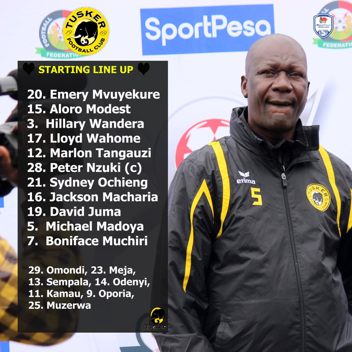 tusker_fc's tweet image. Confirmed starting line up against @PostaRangersFC .
What are your score predictions?

#POSTUS #TFC #TuskerFC #KPL