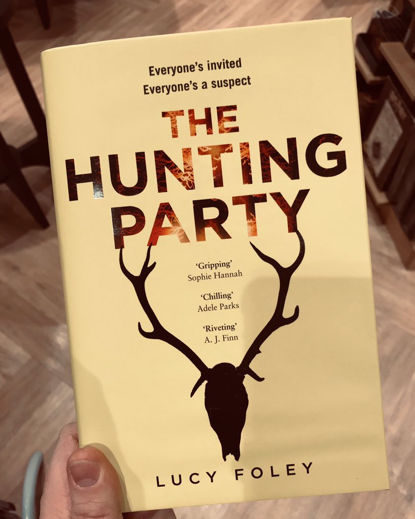 The Hunting Party the debut novel by @lucyfoleytweets a modern whodunit set in the Scottish wilderness, as old friends gather even older grudges rise to the surface and now everyone is a suspect! Collect yours today! #lucyfoley #thehuntingpartybook #whodunit #waterstones #epsom
