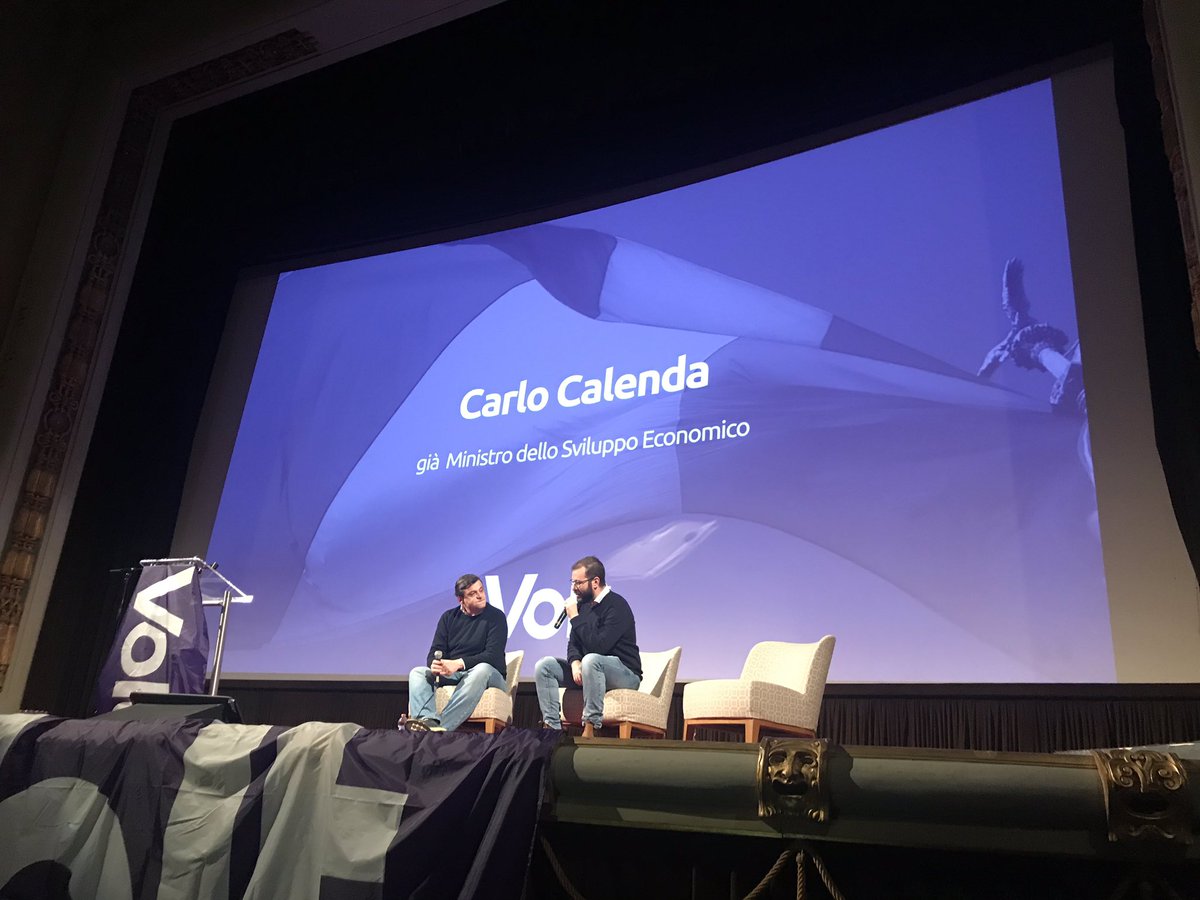 È appena finito l’intervento di <a href="/CarloCalenda/">Carlo Calenda</a> al congresso di Volt 

“Se dobbiamo mettere tutte le energie insieme, le vostre sono le più importanti”

#voltiamopagina
#CongressoVolt
#2Febbraio