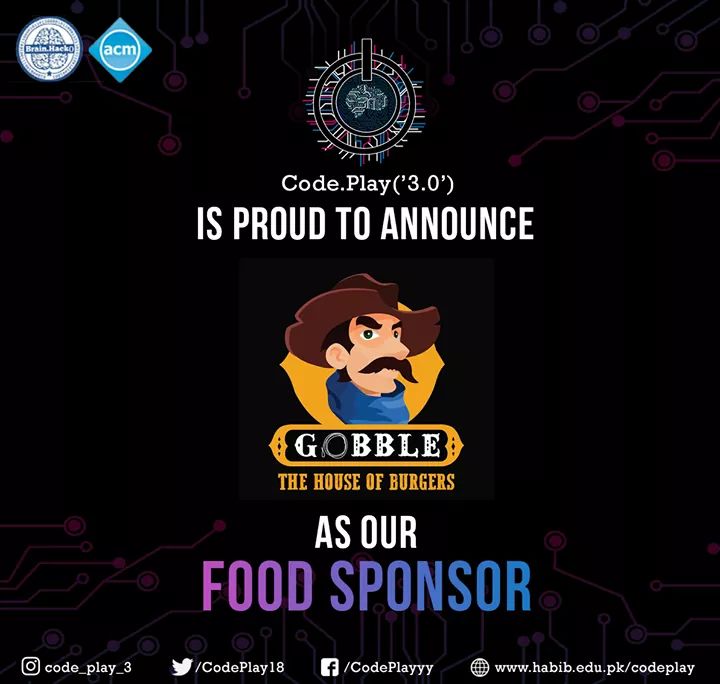 CodePlay18's tweet image. Team Code Play is proud to announce our amazing sponsors for the event!
#CodePlay #BiggerThanEver