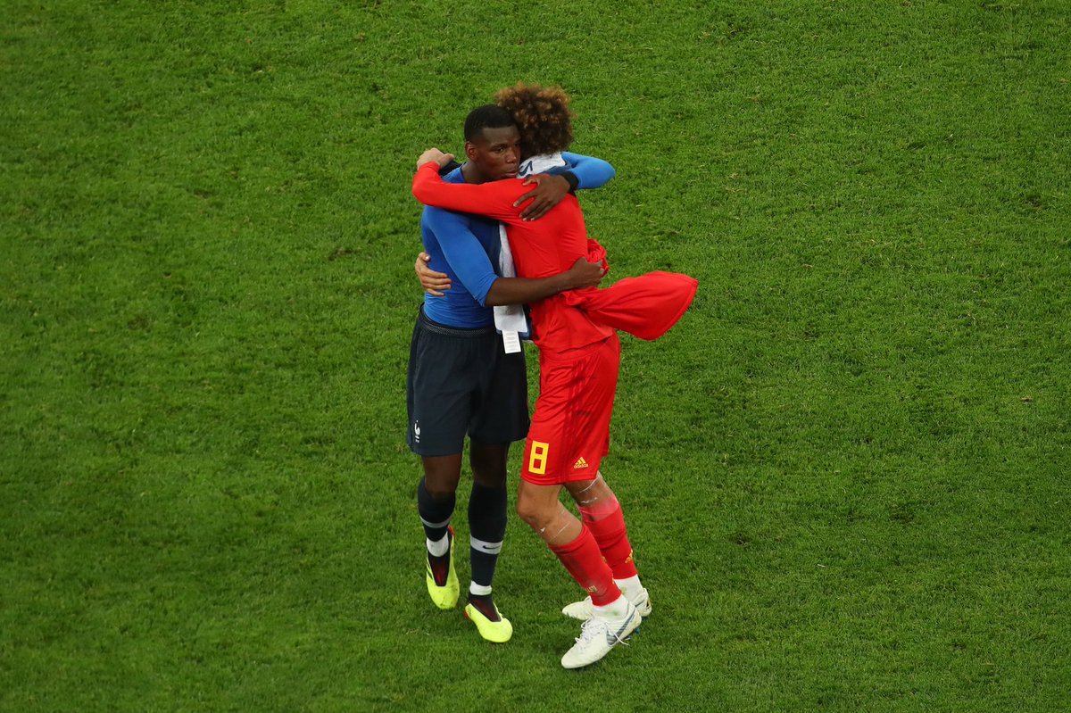 paulpogba's tweet photo. My bro I wish you all the best in your new club. I’m gonna miss you here man... thanks for all the advise, for your help, only few real real brother in football and you are 1 of them,  love my bro @Fellaini 🤲🏾❤️🙌🏾 #daretocreate https://t.co/3lHyiGCIk4
