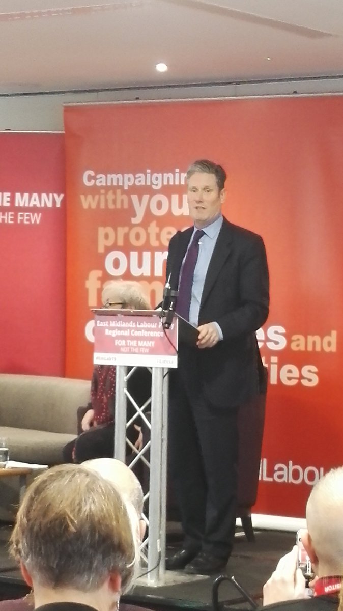 LouiseLagitana's tweet image. Listening to Keir Starmer outlining Labour's continuing efforts to get a no deal Brexit scenario off the table and an extension to Article 50.  #EMLAB19 @HucknallLabour