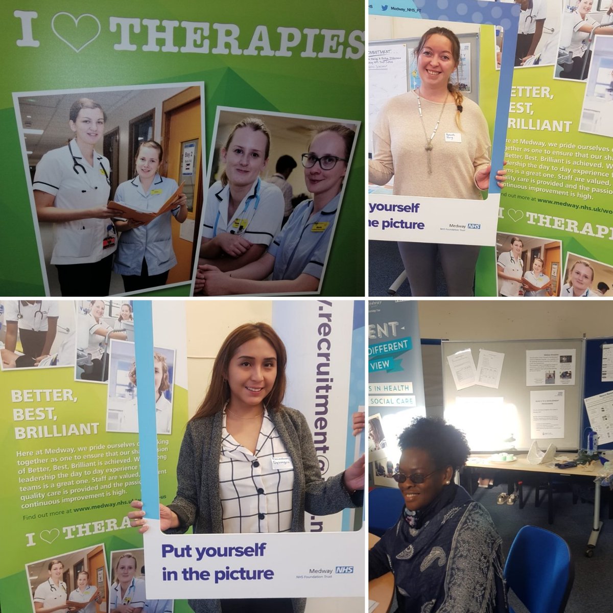 Therapies Open Day - still plenty of time to pop down and meet our fabulous clinical teams. #Therapies #OccupationalHealth  #TeamMedway #OpenDay <a href="/Medway_NHS_FT/">Medway NHS Foundation Trust</a> <a href="/MedwayNHSFT_HR/">Medway NHS FT HR&OD</a> <a href="/MedwayNHSJobs/">Medway NHS Jobs</a>