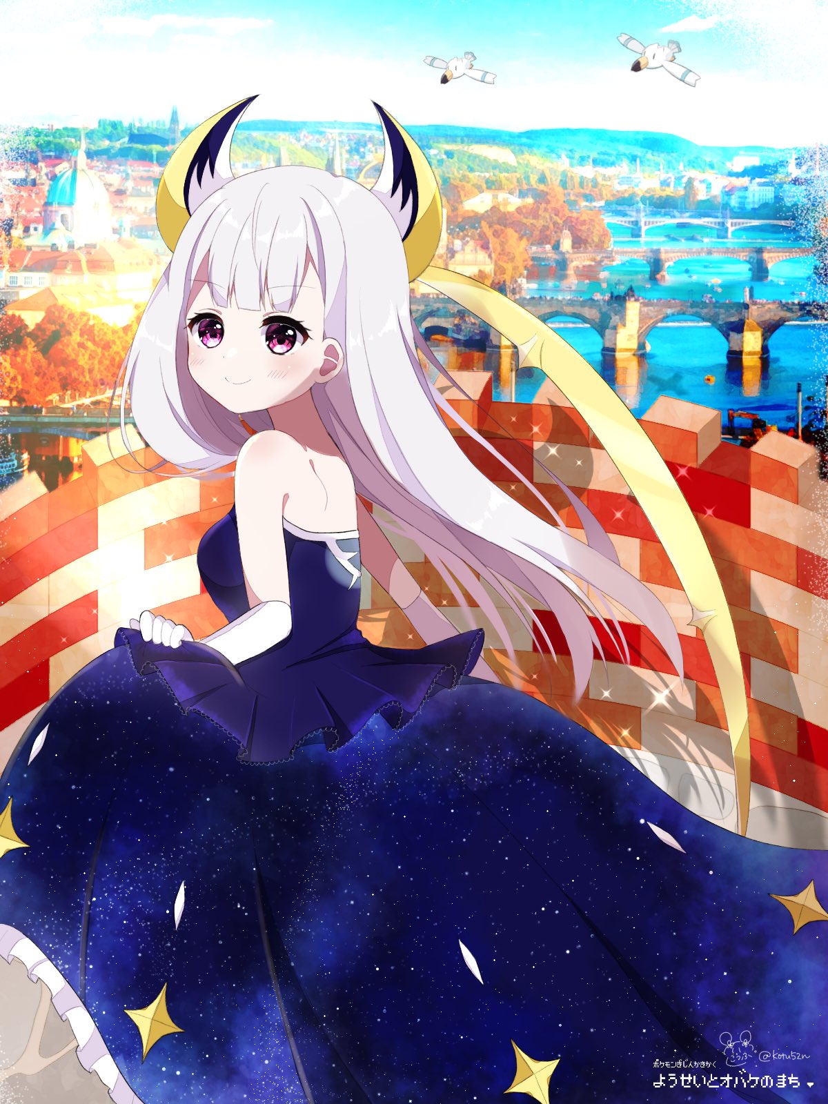 あずき 早朝のルナアーラ くまりん 48kmr の企画に参加させていただきました ルナアーラ嬢の朝をイメージ ようせいとオバケのまち ポケモン擬人化 T Co 6yp75ij42o Twitter