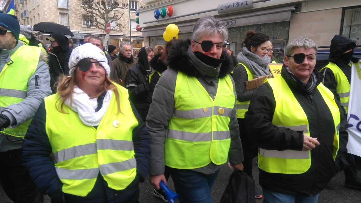 Gilets Jaunes, 2 février 2019, hommage aux éborgnés | Gilet jaune