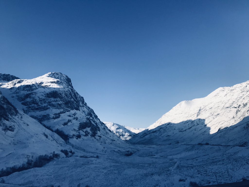 Glencoe looking spectacular in the snow #lochaber