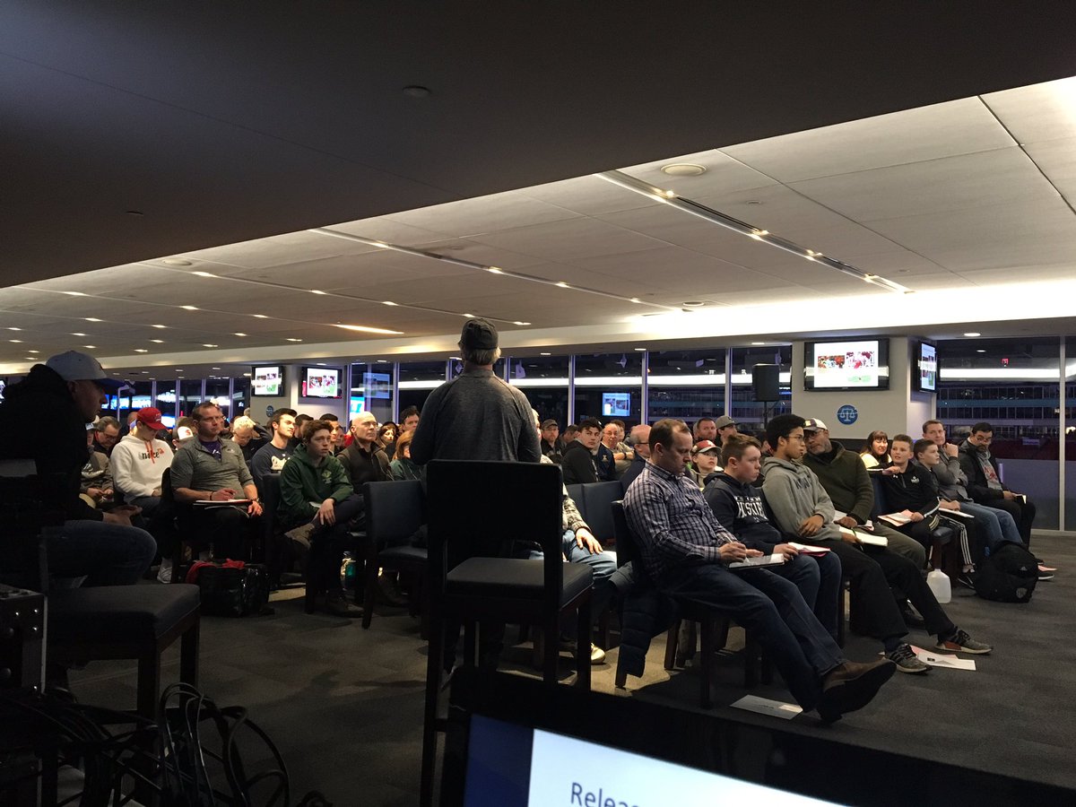 NPA pitcher and QB camp at Gillette stadium