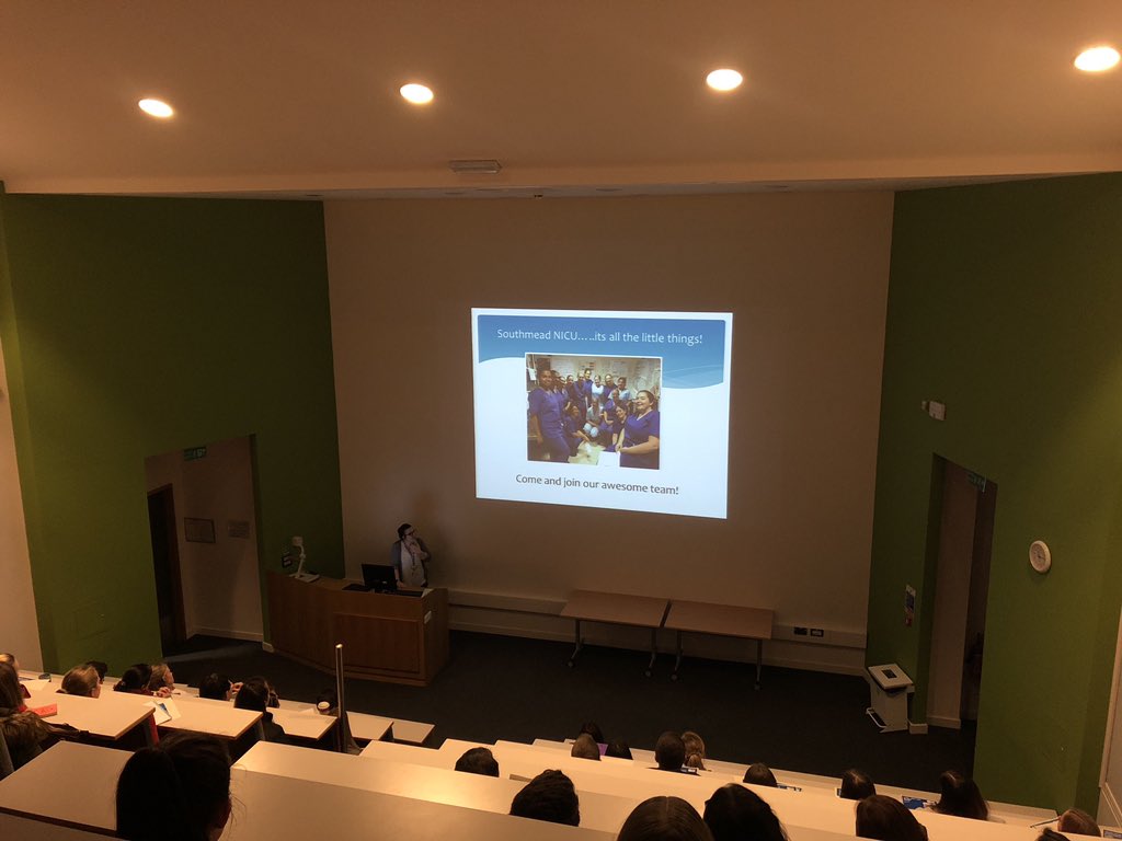 BFTCareers's tweet photo. Finishing off with Kirsty Wright, who is an ideal example of career progression (she began as a band 3!)

‘I think my presentation is quite small, which I guess matches my line of work’ #nicunurses 

#nbtengagementday https://t.co/hIsRCTxNIJ