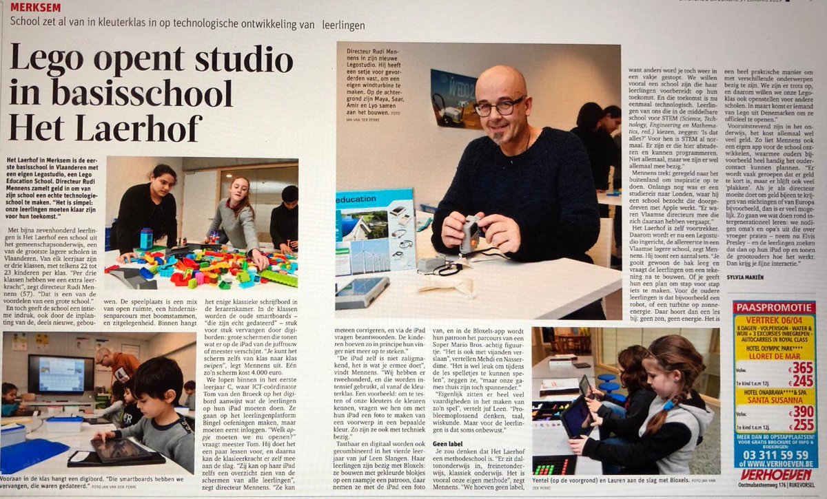 Het Laerhof in de krant. Onze school innoveert en dat is ook de media niet ontgaan. Dit is een +artikel, maar hier toch de link uit <a href="/gva/">Gazet van Antwerpen</a>  <a href="/GOinAntwerpen/">GO! scholengroep Antwerpen</a> @GO_onderwijs #lego #innovatie #ipadsindeklas #innovatie #ratoeducation 
gva.be/cnt/dmf2019020…