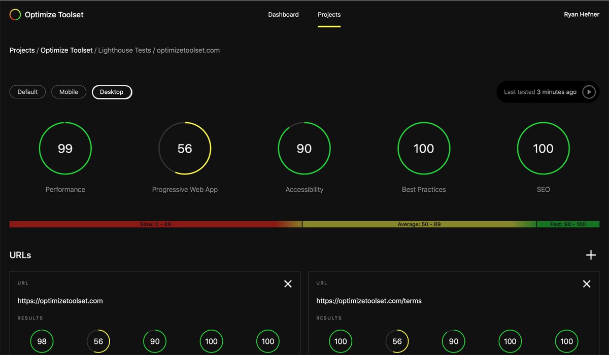 ryanhefner's tweet image. Stoked on how the test page for @OptimizeToolset is coming together. Added a new component to toggle between the different testing profiles and cleaned up the test status/button area.