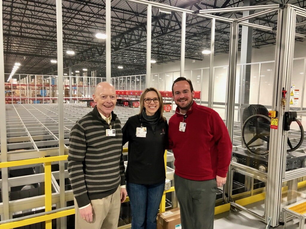 IUHealthDave's tweet photo. Yesterday I was fortunate to get a tour of the @IU_Health integrated service center with @KellyBraverman and Brad Dykes. Very cool to see LEAN methodology used at its best, and meet the awesome team that makes sure we have the supplies we need every day! Oh, and robots! https://t.co/92okUN1S6d