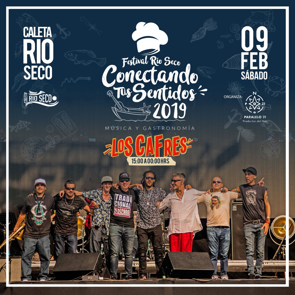 Paralelo21RS's tweet photo. Festival de Caleta Río Seco Conectando tus Sentidos.  No te lo puedes perder 9 y 10 de febrero Caleta Rio Seco al sur #iquique #tarapaca  Excelente gastronomía y grupos musicales #colelo #loscafres #guachupe @laestrellaiqq @radiopaulina @gob_iquique @elsoldeiquique @sernatur_1 https://t.co/dYH8pJm7Jc