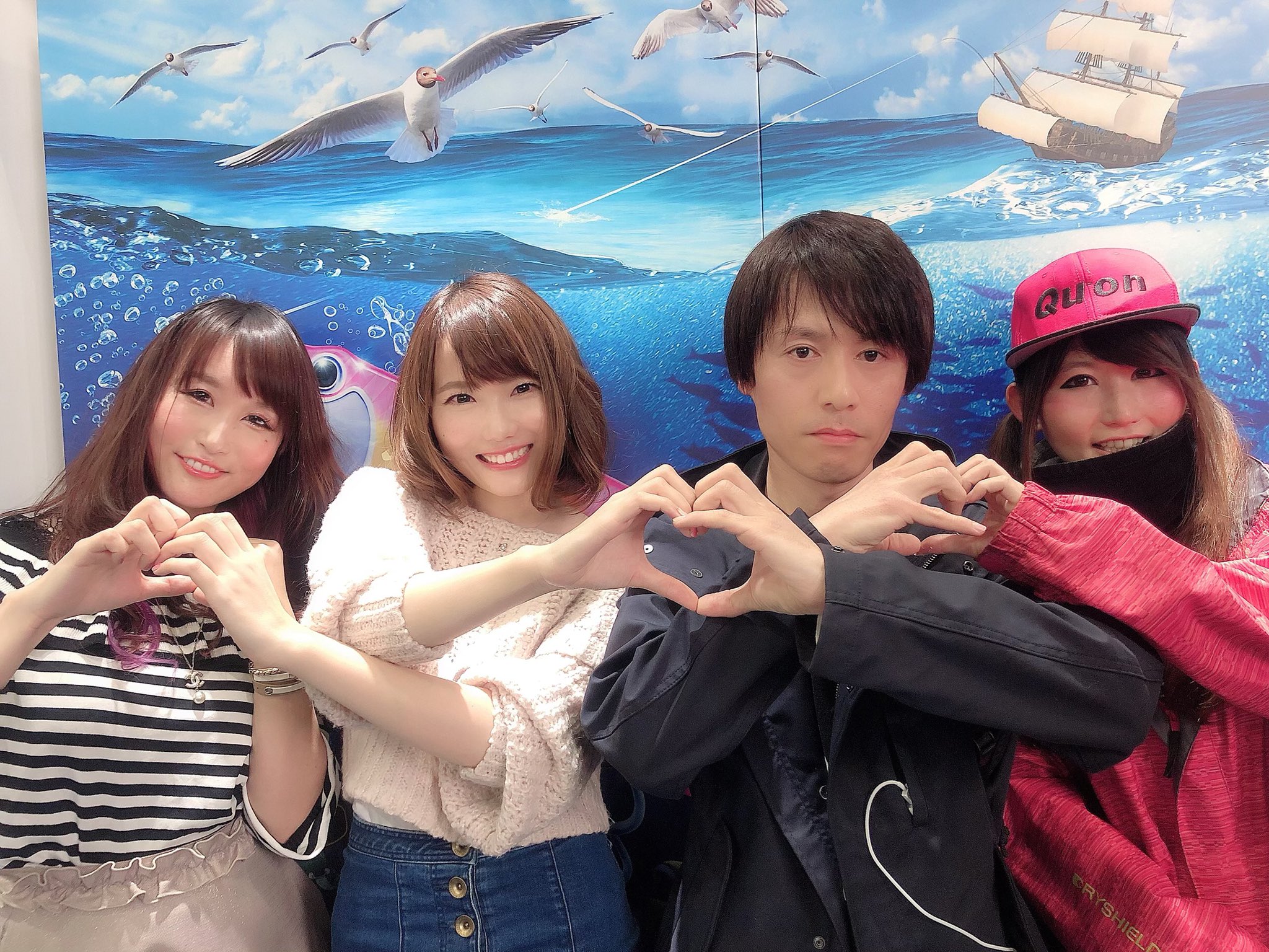 はーたん フィッシングショー大阪19 ジャクソンブースでばっきー りんかちゃん ニーナ係長と写真撮影 Tubaki812 魚住つばき ばっきー 釣りガールりんか ニーナ係長 釣りガール Jacksonlure ジャクソンブース フィッシングショー大阪19