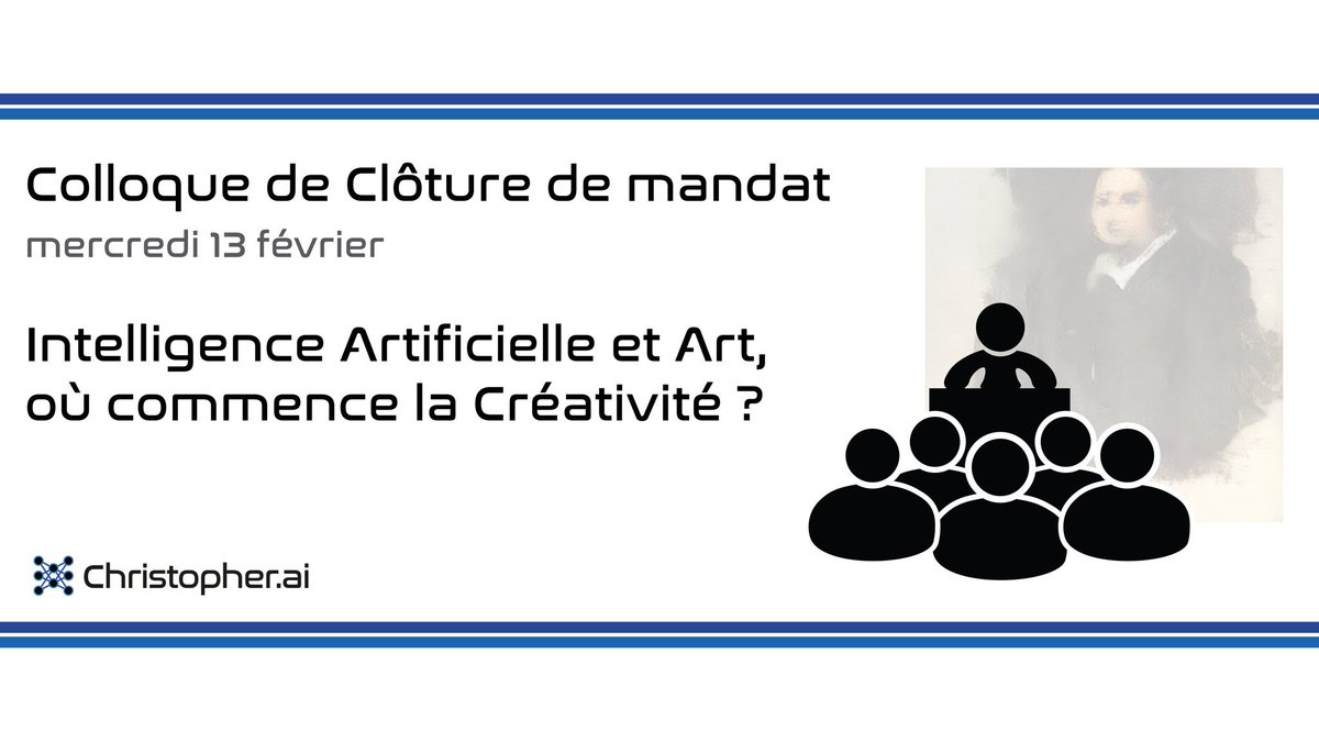 Le 13 février se tiendra à <a href="/CentraleMars/">Centrale Marseille</a> le premier colloque organisé par l’association.
- Intelligence artificielle et Art, où commence la Créativité ? -
— 
L’événement est ouvert à tous. L’ensemble de la programmation est trouvable sur l’événement Facebook. #colloque2019 #IA