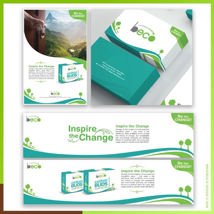 ProcreateDesign's tweet image. Greener choice for a healthier and happier tomorrow!

Brand Identity for new eco-friendly, biodegradable and sustainable products!

#procreatedesign #procreatebranding #procreate #internationalbranding #branddesign #brandidentity #brandname #strategicbranding #brand #branding