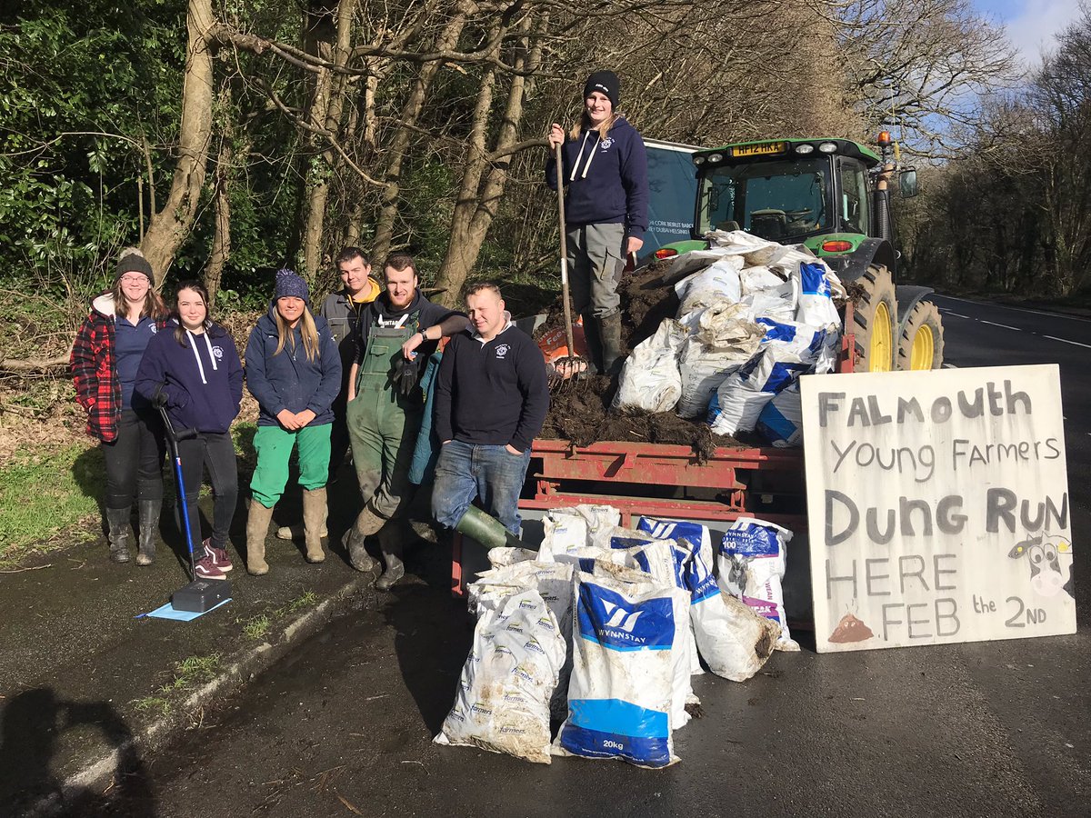 We’re in the lay-by at Perranarworthal selling Dung for charity - come on in and pick up some bags or place an order for delivery!! #YFC