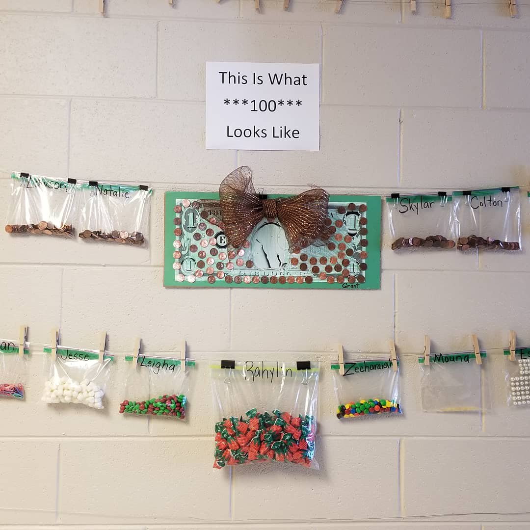 We had a great time today celebrating our 100th Day of school!!! 100th Day headbands, predictions about how far 100 feet would be, collected 100 like items, and for some of us the freezing cold turned us 100 years old!!! Haha!!! 💕💯days
#teachingtinytigers
#100thday