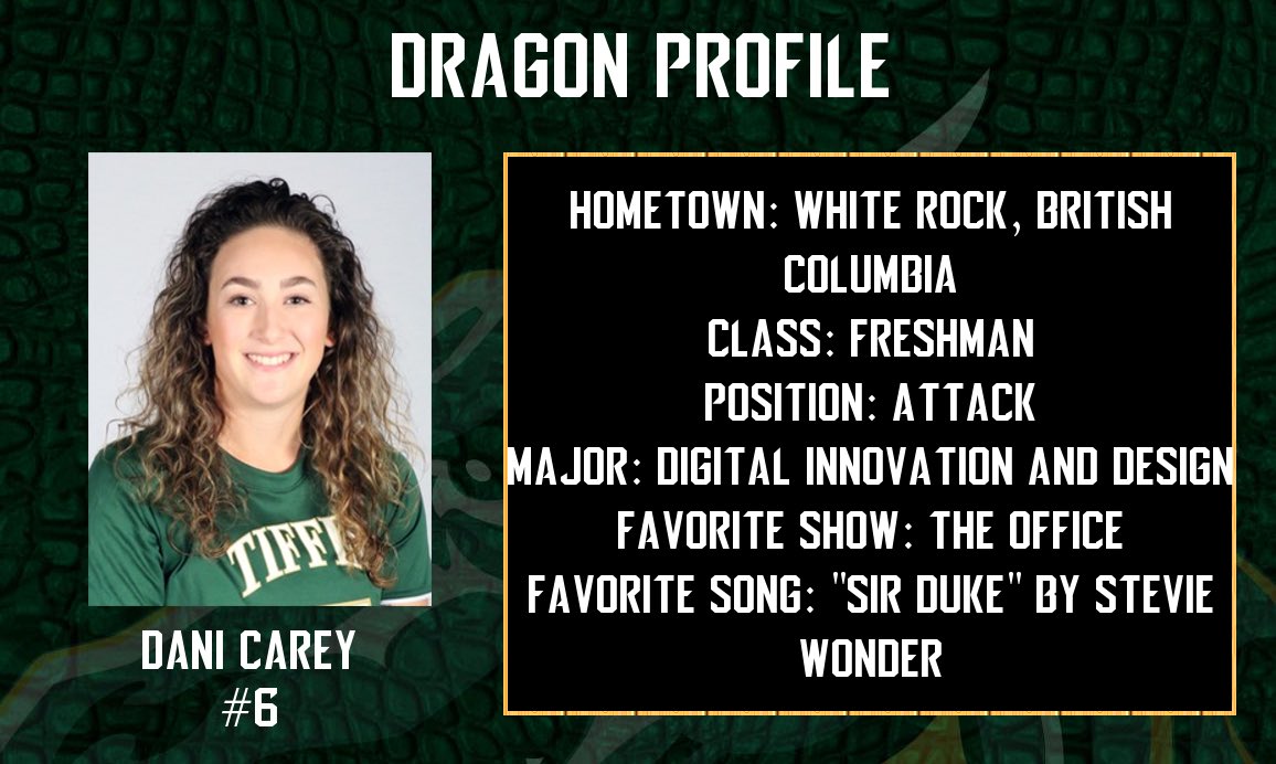 Dragon_Lacrosse's tweet photo. Get to know #6 Dani Carey with 6οΈβ£ days left before our season opener!
#DragonProfile π²π₯π₯ https://t.co/DGlRvrhxHA