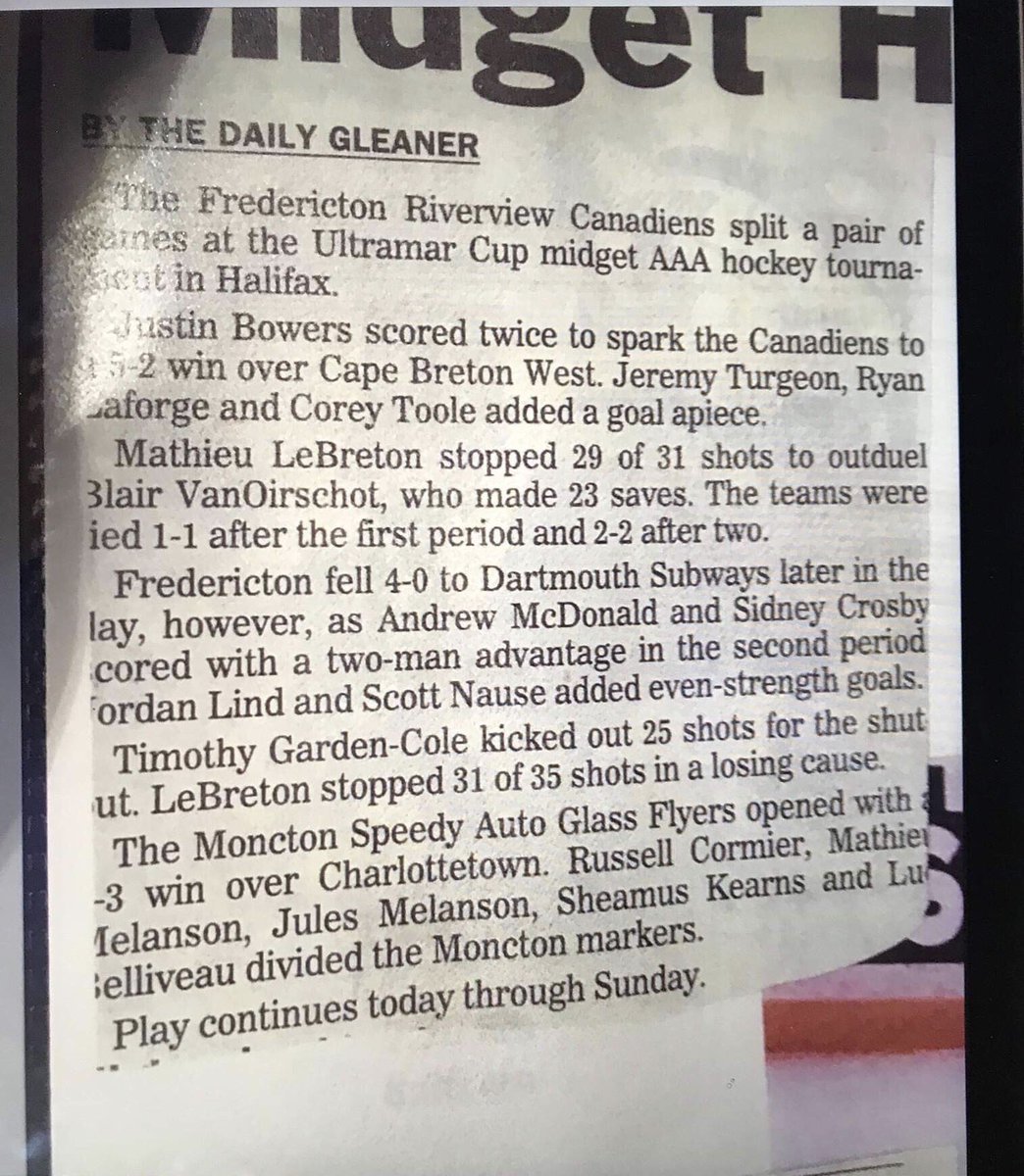 mlebretonRN's tweet photo. My favorite #HockeyDay memory was when we lost 4-0 and @penguins Sidney Crosby scored on me. And I did not know who he was (yet). @NHL @hockeynight. #shouldhavemadethesave https://t.co/BxNIsLkO62