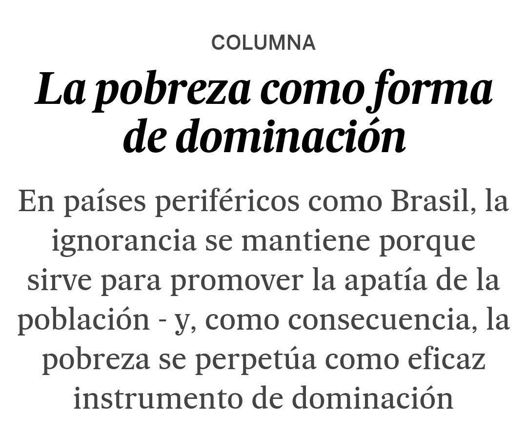 DIDASKALOSW's tweet image. Por accidente borré mi &quot;tuit fijado&quot;. Ahora traduje su encabezado. Espero lo compartan de nuevo.

Coluna | A pobreza como forma de dominação; por Luiz Ruffato brasil.elpais.com/brasil/2018/01… vía @elpais_brasil