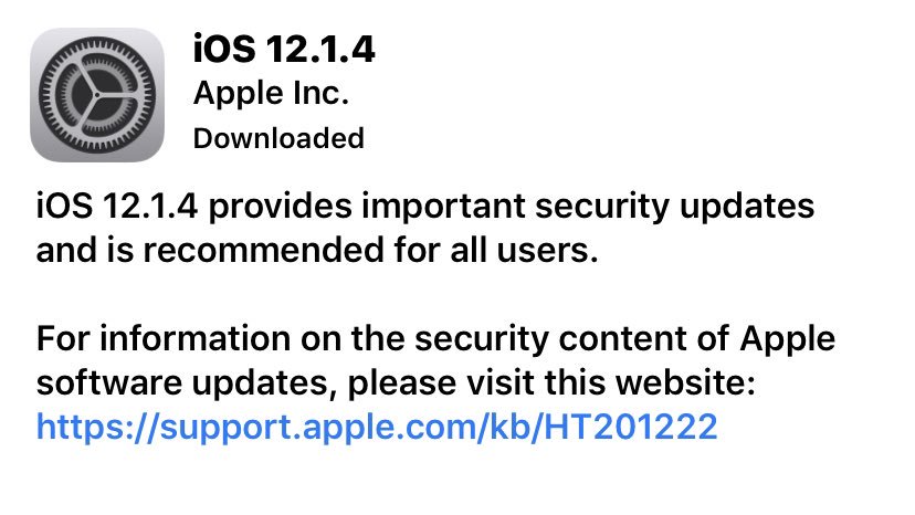 FingertipSol's tweet image. iOS 12.1.4 provides important security updates and is recommended for all users

🤩UPDATE AVAILABLE NOW🤩

#iOS1214 #apple #SaturdayThoughts