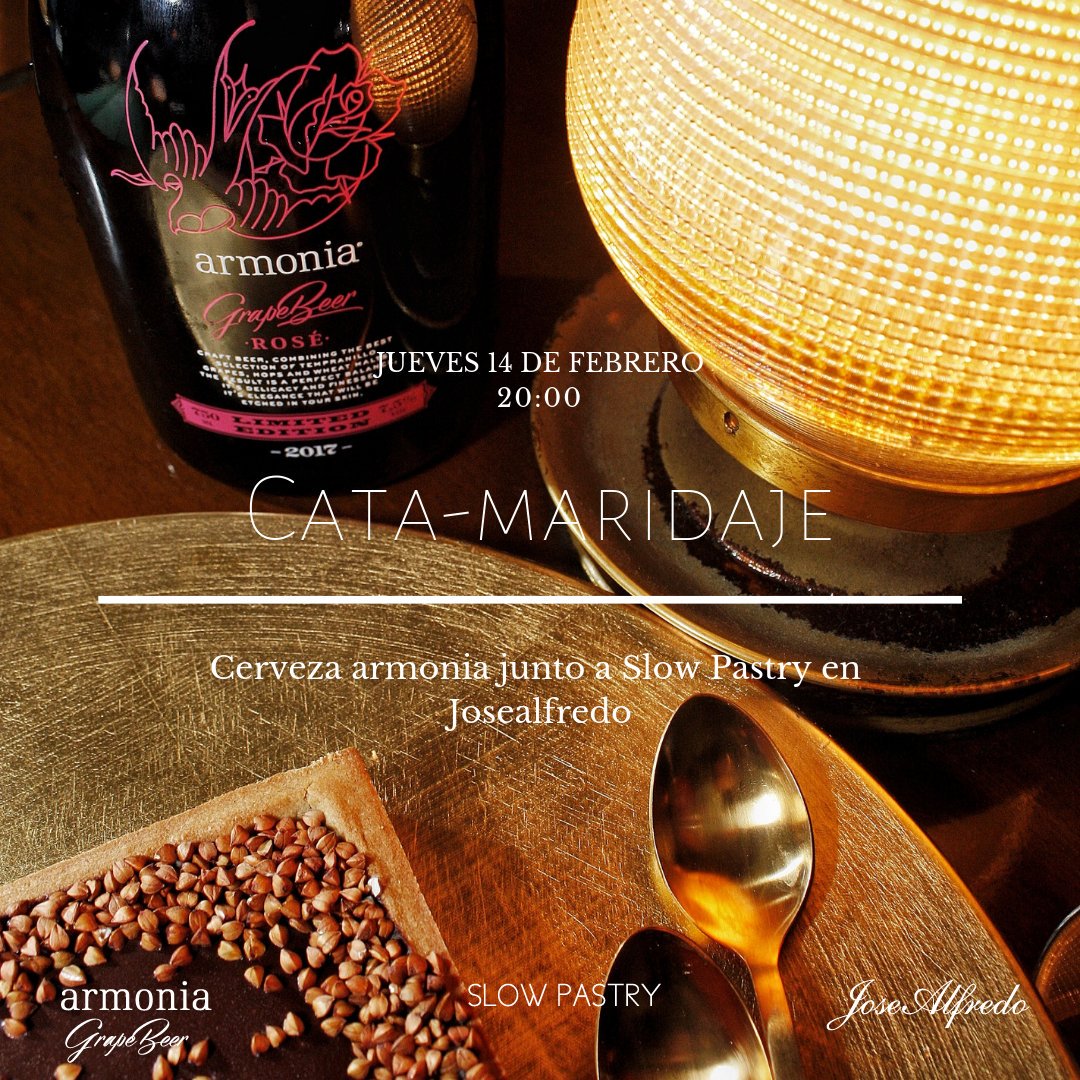 Cata-Maridaje en #josealfredobar 
14 de Febrero 
20:00 hrs.