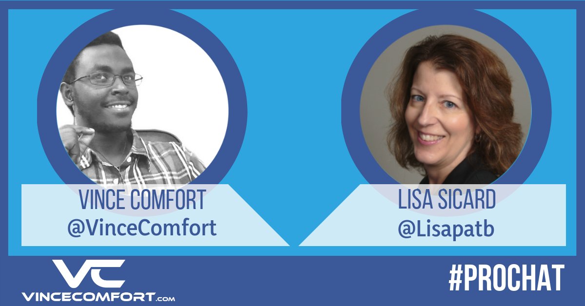 VinceComfort's tweet photo. On ProChat today is Lisa Sicard. @Lisapatb is a #ContentMarketing manager, #SocialMedia manager and #consultant at Inspire To Thrive. She talks about #GettingClients, #Freelance, and #Promotion #ProChat https://t.co/Zttb9fUACc https://t.co/m08iEeE1yp