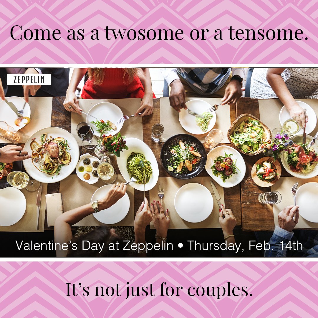 ZeppelinReno's tweet photo. Celebrate the occasion over shareable plates and signature cocktails with the one(s) you love! #ValentinesDay #zeppelinreno #theloopreno #renoisrad #21andover #shareableplates #renotahoe #girlsnight #gastronomy #ferdinandvonzeppelin https://t.co/BsU3s18Z3v