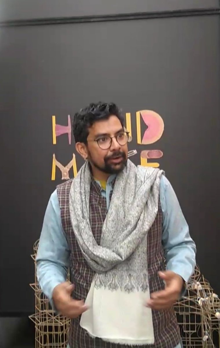 DecorBlogger's tweet photo. #ambiente19 the highlight of day 2 4me was a personal guided tour of the #handmakeinIndia section by the curator himself Mr Ayush Kasliwal. Kasliwal has astounded the world of decor&amp;design with a stunning lineup of Indian products tastefully decorated and beautifully presented https://t.co/F28Wn4K3ei