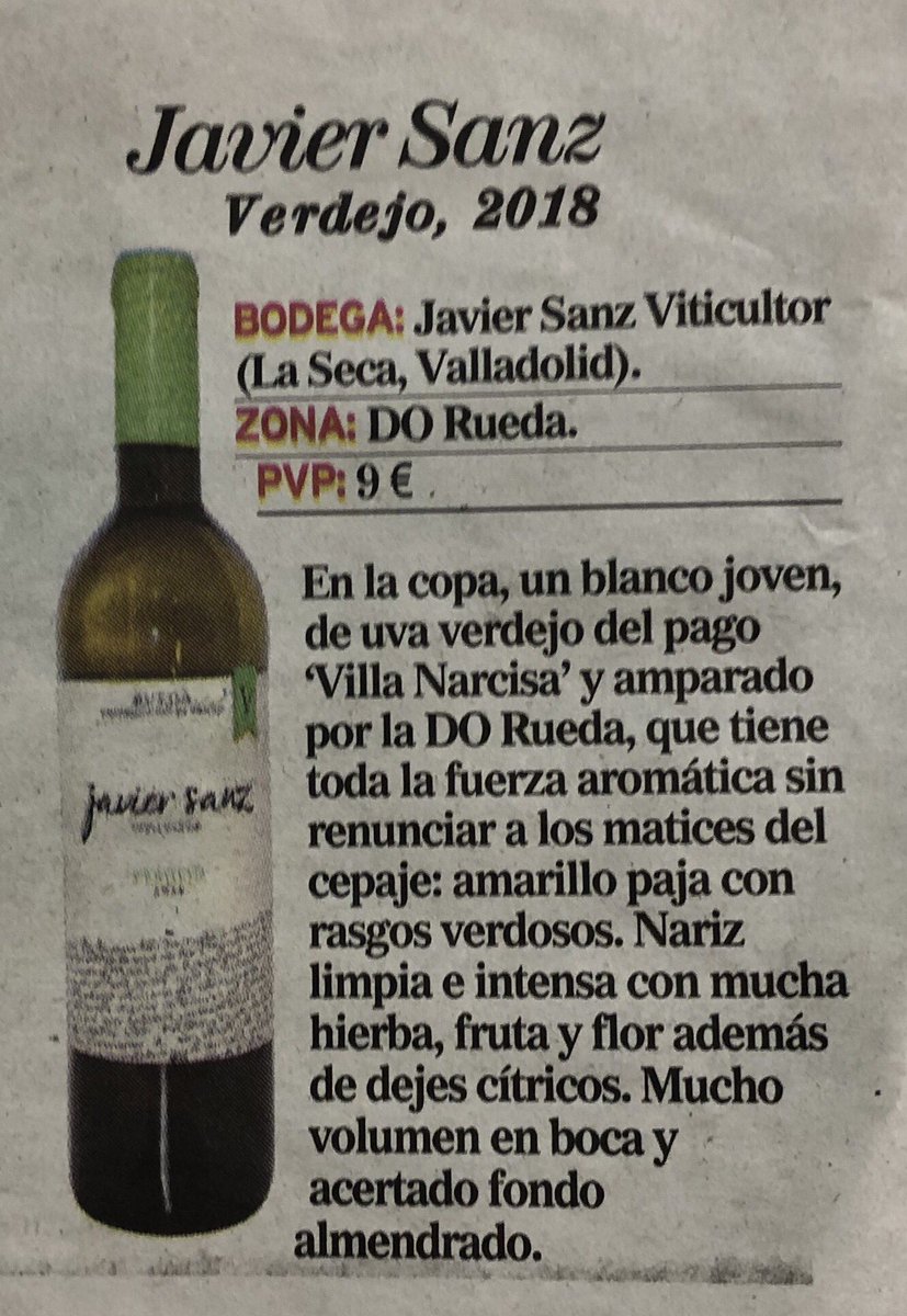 JavierPerezARGI's tweet photo. Estos son los vinos que selecciono esta semana en mis #CataJPA para #LaPosada de @DiarioCyLMundo 🍷

#Salsipuedes 
Bodega Javier Sanz Viticultor @js_viticultor 
Bodega Cooperativa Cigales @BodegaTorondos https://t.co/Ny5bx92TWi