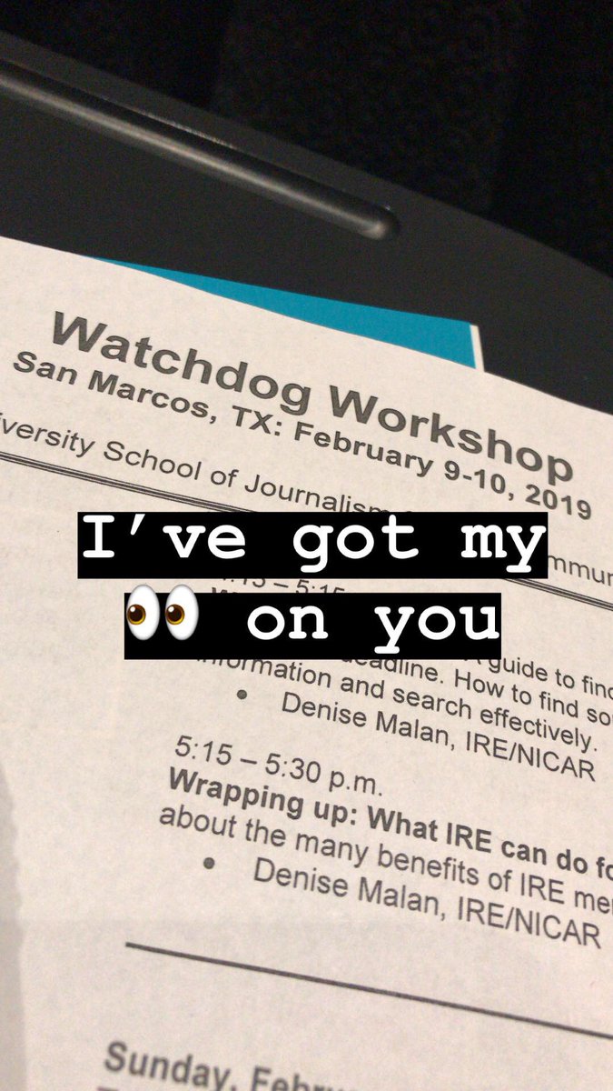 To stop learning is to stop growing.
Learning a lot at the Investigative Reporters &amp; Editors Watchdog workshop today! Hope all of you are having a great Saturday!
