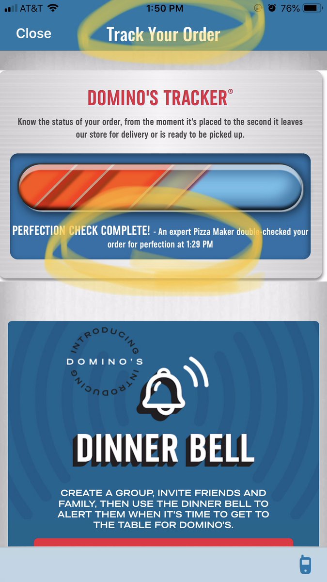 MleVylent's tweet photo. Hey @dominos, does this mean my pizza has been sitting on a counter for 20 mins? https://t.co/Gk0yLEDvxa