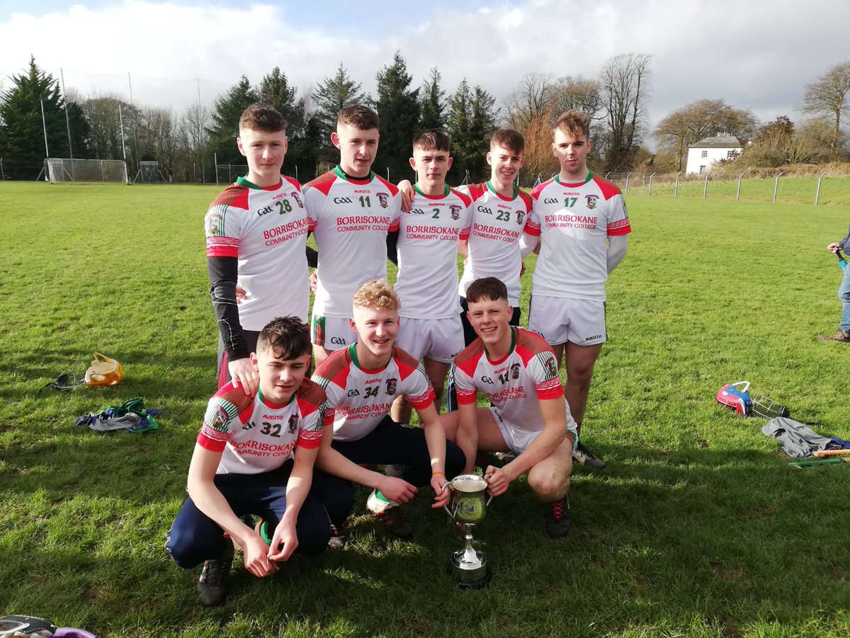 KiladanganGAA's tweet photo. Well done to Borrisokane Community College who won the Munster C Schools Hurling Final today defeating St Annes Killaloe. Well done to the Kiladangan contingent of Aidan Ryan, Eoin McGrath, Conor Culhane, Robert Clarke, Oisin Webb, Neil Cahalan, Darragh Ryan and Matthew Cleary. https://t.co/831wYrzkOF