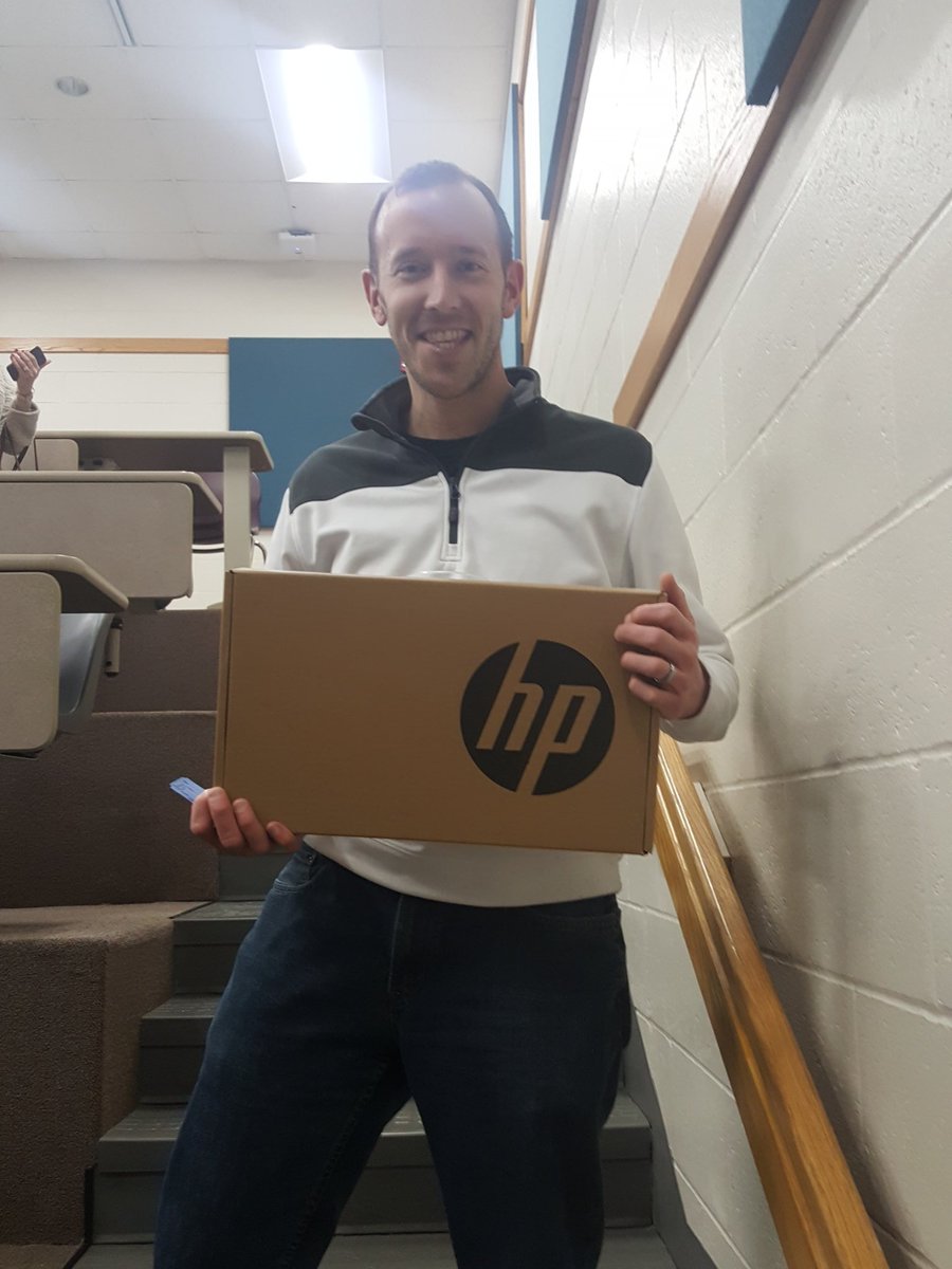 EdCampFoxValley's tweet photo. This educator won a new Chromebook at #edcampfv thanks to #TRA! https://t.co/6Q3IHcfYct